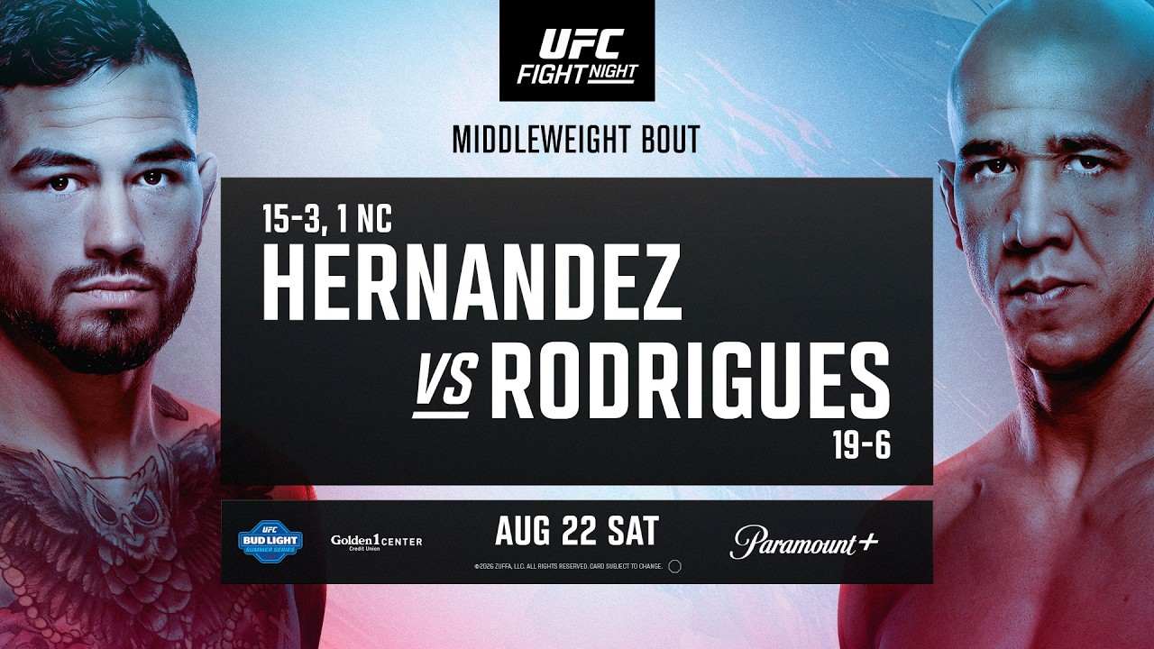 UFC Fight Night: Hernandez vs. Rodrigues Odds Courtesy Of MyBookie